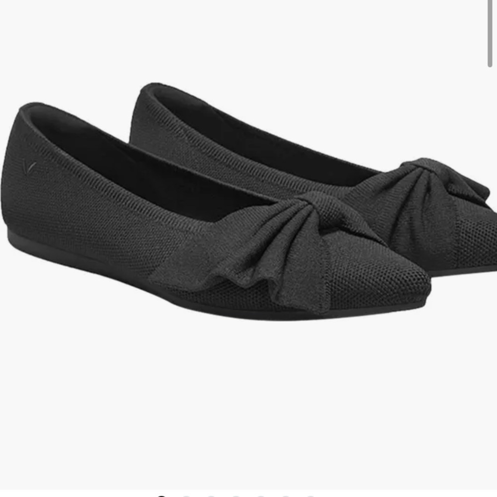 Pointed-Toe Bow Flats - image 2